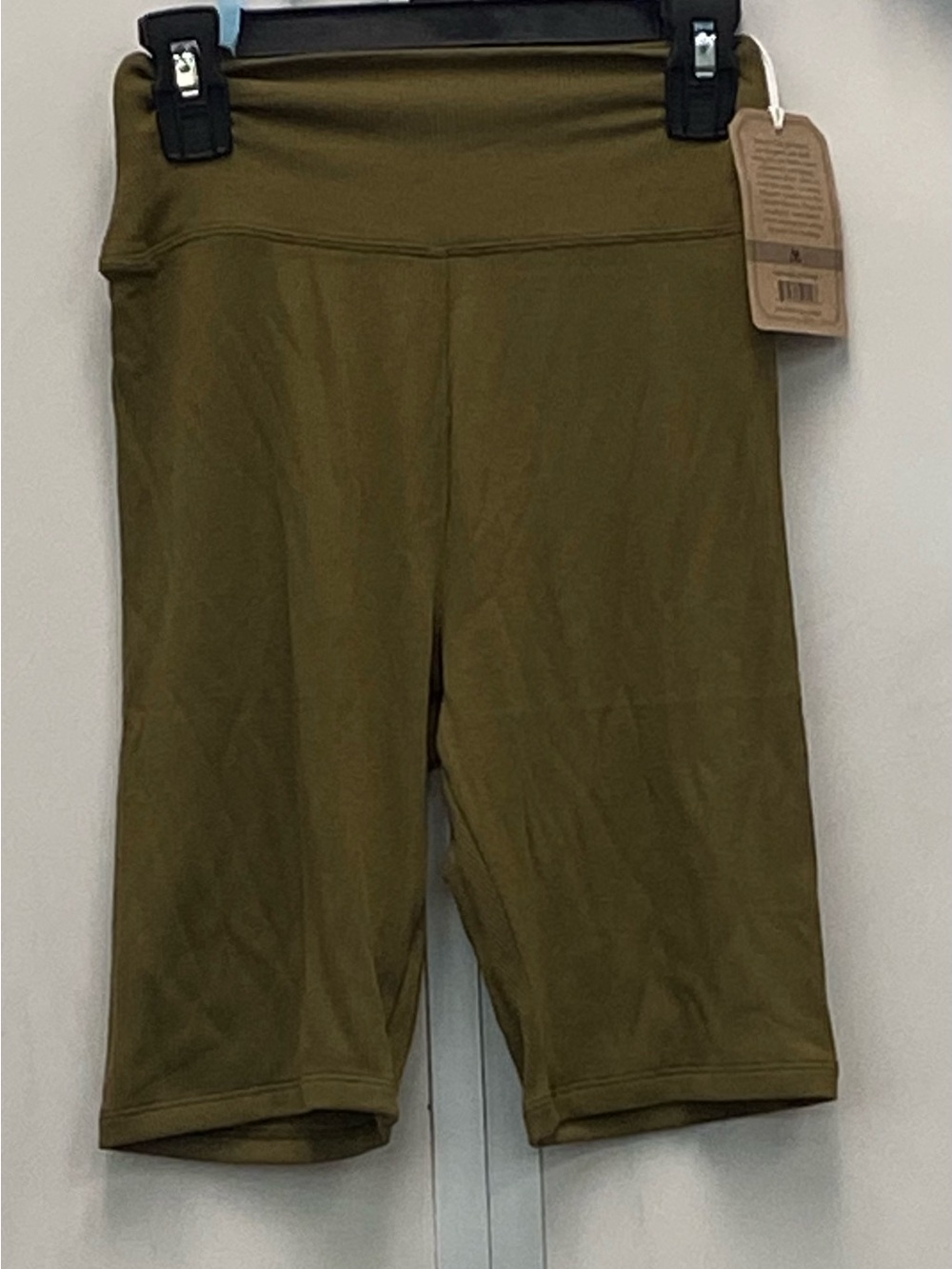 NATURAL LIFE Olive Green High-Rise Bike Shorts